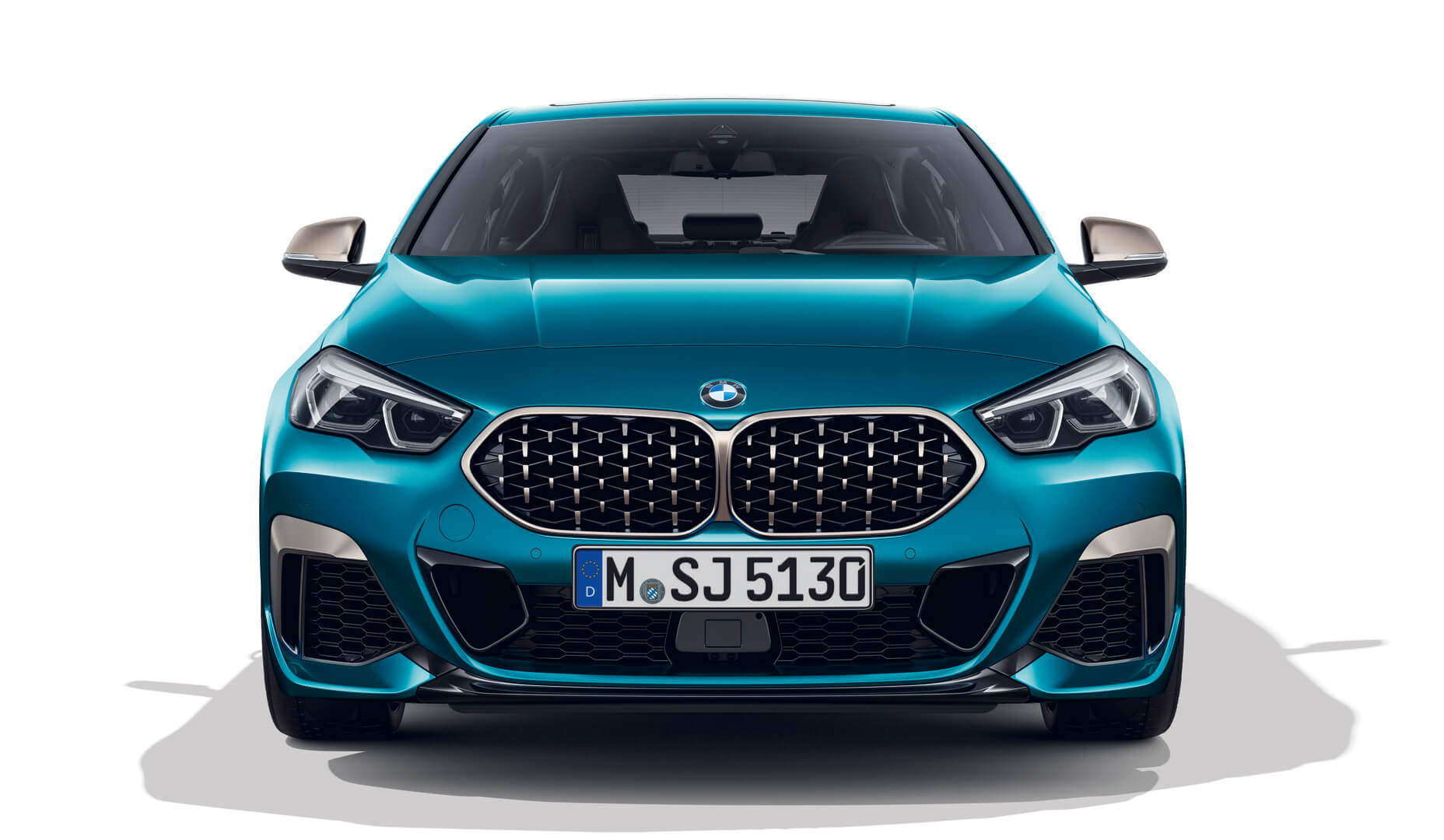 BMW 2er Gran Coupé Metallic Blau Front Ansicht Niere