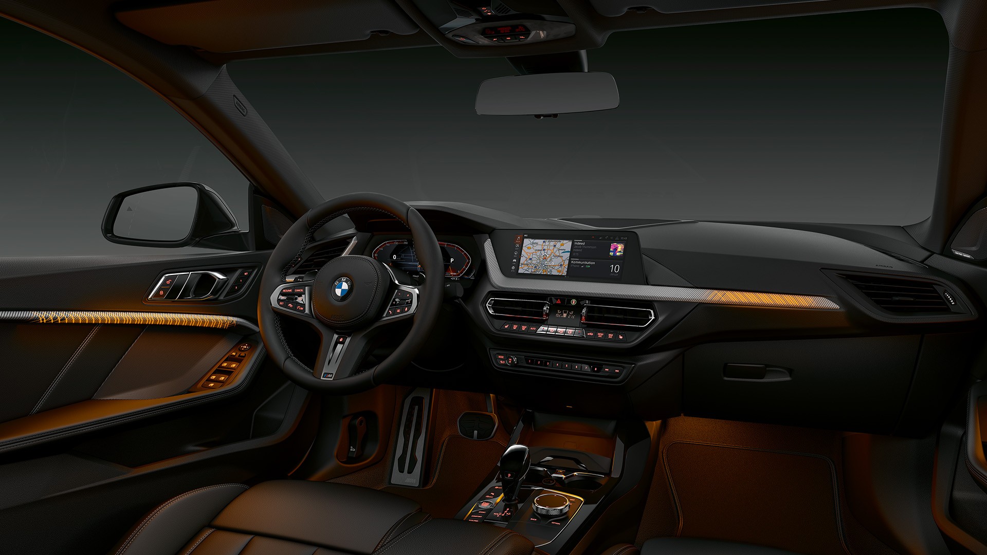 BMW 2er Gran Coupé Interieur Schwarz mit gelben Akzenten
