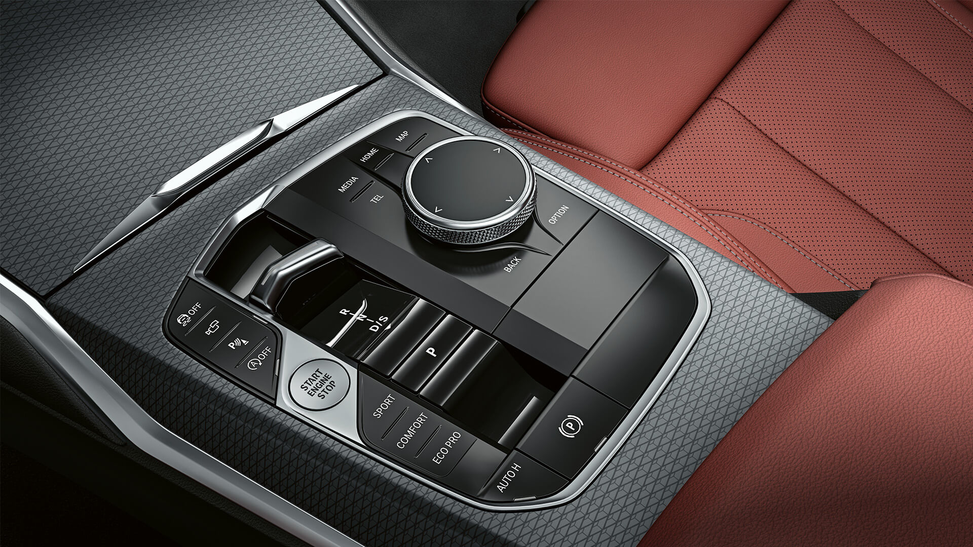 BMW 3er Limousine Interieur Mittelkonsole Detail