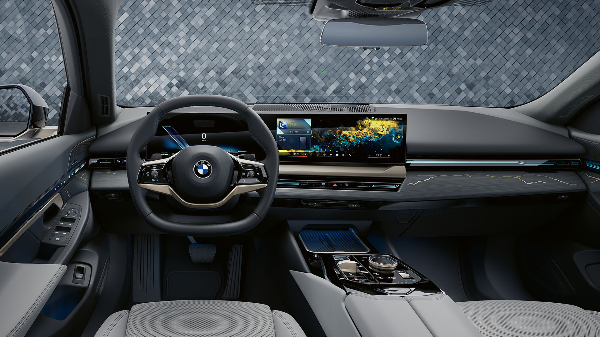 BMW 5er Limousine Innenraum Fahrerperspektive