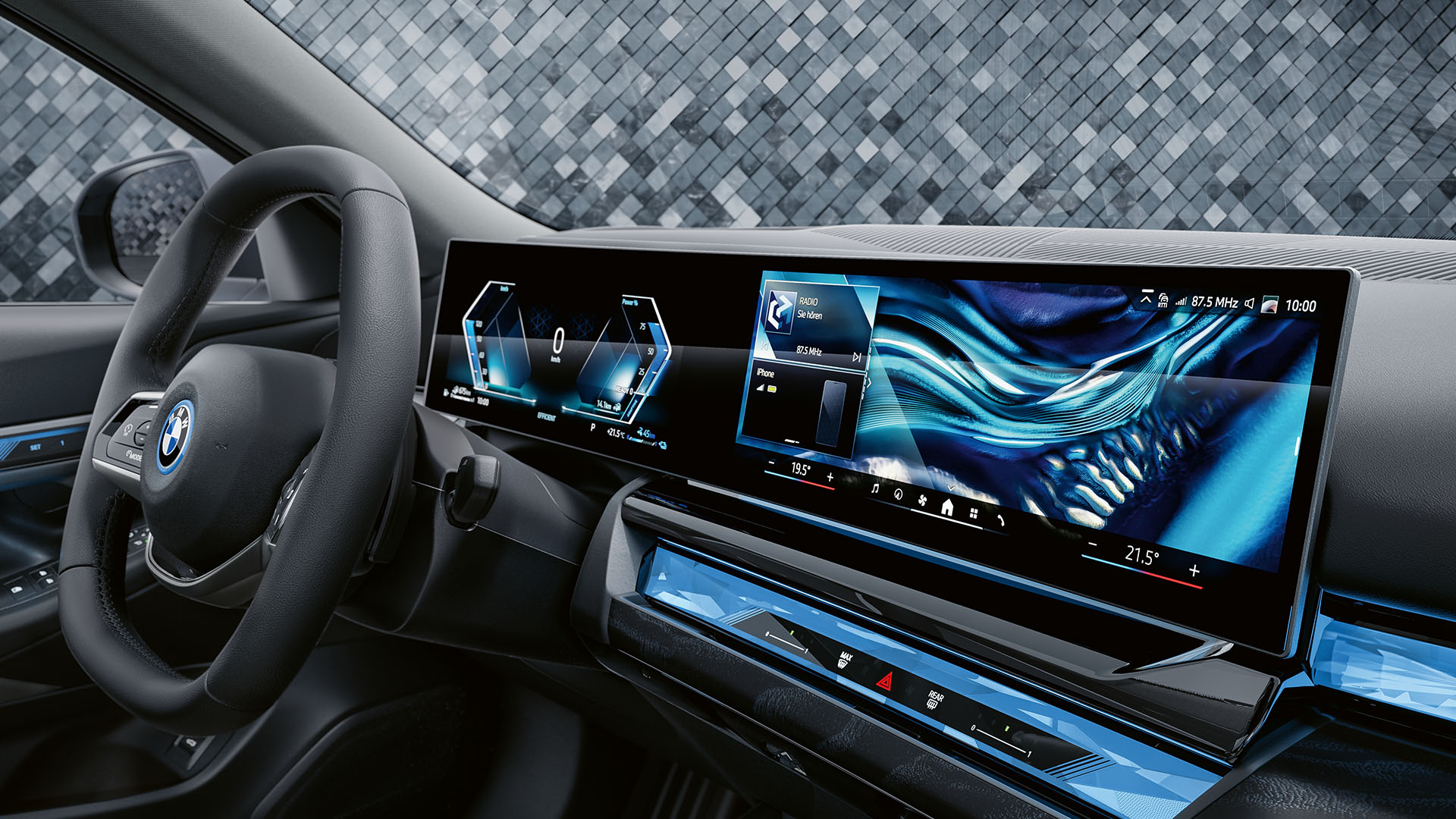 BMW 5er Limousine Innenraum Curved-Display